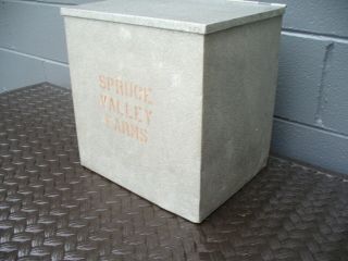 1950s Vintage Spruce Valley Farms Dairy Aluminum Porch Milk Box State College Pa