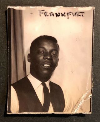 Vintage African American Stationed In Germany Arcade Photo Booth Snapshot Photo
