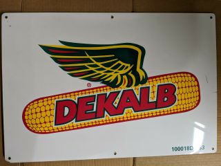 Vintage Dekalb Asgrow Seed Corn Farm 24 X 16.  25 Metal Sign Double Sided