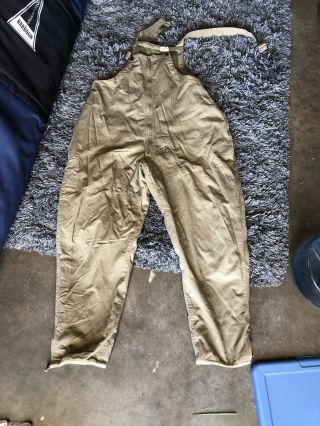 Wwii Ww2 Us Bib Wool Tanker Lined Overalls Coveralls Mens Med