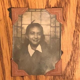 Vintage Photo Booth: Young African - American Woman Smile
