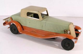 Orginal 1932 GIRARD - PIERCE ARROW Pressed Steel Wind - up Toy Car 2