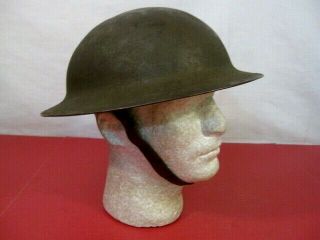 Wwi Era Us Army Aef M1917 Helmet Complete With Liner & Chin Strap - 3