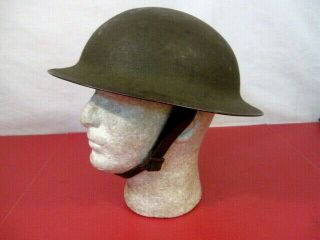 WWI Era US Army AEF M1917 Helmet Complete with Liner & Chin Strap - 3 3