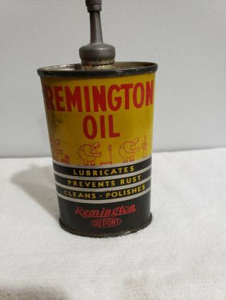 Vintage Remington Dupont Gun Oil Lead Top Handy Oil Can