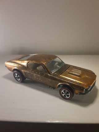 Vintage Redline Hot Wheels Custom Mustang Gold Nm