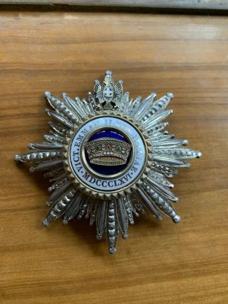 Italy,  Kingdom,  Order Of The Crown Of Italy,  Knight Grand Cross Star