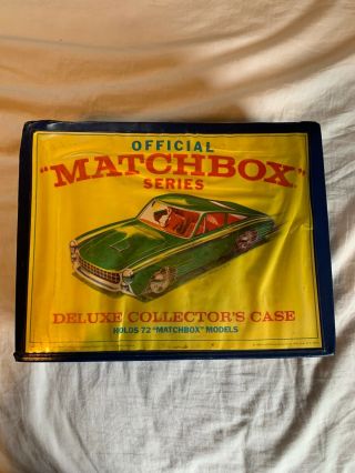 Vintage 1968 Official Matchbox 72 Car Collectors Case - 2/3 Full Of Cars