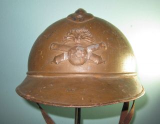 Big French M15 Colonial Khaki Helmet Casque Stahlhelm Casco 盔 шлем Ww1