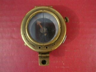 Wwi Era Us Army Aef Corps Of Engineers Brass Compass - Dated 1918 - 1