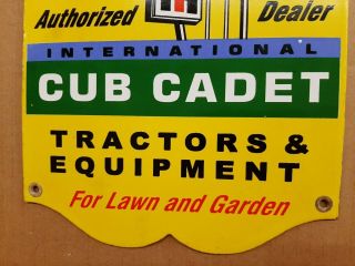 IH International Harvester Cub Cadet Tractors Equipment Porcelain Sign Lawn farm 3
