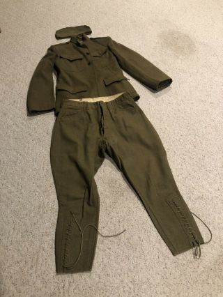 Wwi World War Us Army Wool Uniform Jacket Tunic Pants Garrison Cap