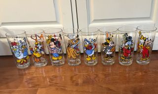 Complete Set 1978 Happy Birthday Mickey 50th Anniversary Glasses
