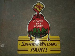 Porcelain Sherwin Williams Paint Enamel Sign Size 12 " X 9 " Inches