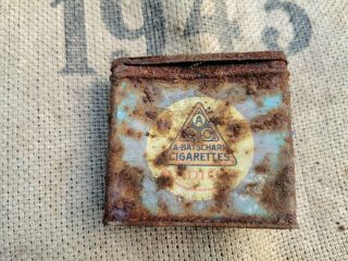 Wwi German Radioactive A.  Batschari Radium Cigarettes Tin Relic