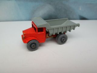 Matchbox/ Lesney 6a Quarry Truck Orange/ Grey - Grey Plastic Wheels