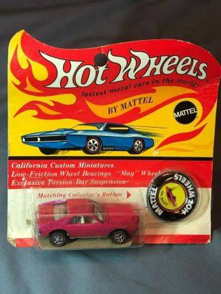Hot Wheels Custom Amx Pink - Nib - Vintage 1969 Redline