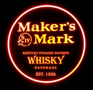 Makers Mark Wkisky Led Sign Personalized,  Home Bar Pub Sign,  Lighted Sign
