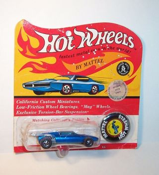 Hot Wheels Mattel Vintage Redline 1969 Uk Rosebud Card Indy Eagle - Moc