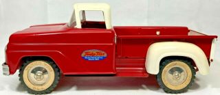 Vintage Metal Tonka Toys Red And White Flare Box Pickup Truck Rare