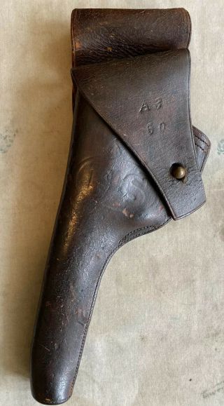 Vintage 1909 Pre - Wwi Us Army Regulation Holster Revolver Rock Island Arsenal