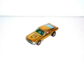 Redline Hot Wheels Chrome - Gold Custom Mustang Exc,  No Toning,  Gold Tail,  Deeps