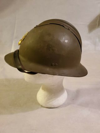WWII French Adrian M26 Helmet w/ Liner Could be fantasy 3