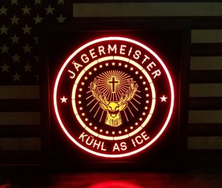 Custom Jagermeister Led Sign Personalized,  Home Bar Pub Sign,  Lighted Sign