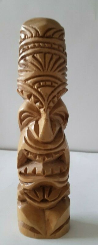 Hawaiian 11inch Carved Wood Totem Statue