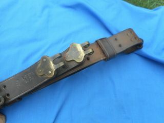 Ww1 Us M1907 Leather Rifle Sling L - Fco.  1918 Marked - -