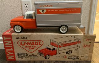 Vintage Nylint Ford U Haul Box Truck Toy With Coil Spring Suspension