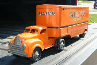 Lincoln Toys Allied Transport Delivery Semi Truck - Pressed Steel - Canada 2