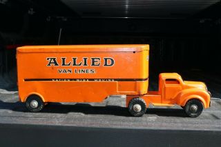 Lincoln Toys Allied Transport Delivery Semi Truck - Pressed Steel - Canada 3