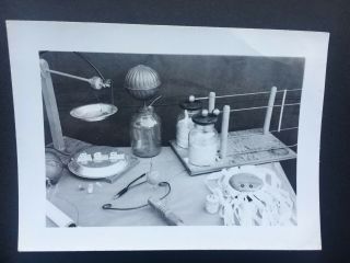 Vintage Black And White Photo Of A Science Fair Exhibit - Date Unknown
