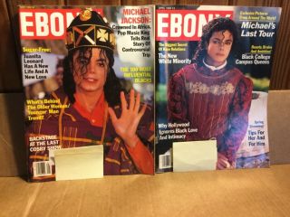 Two Ebony Michael Jackson Cover Magazines April 1989 & May 1992