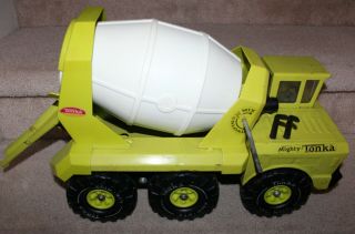 Vintage Mighty Tonka Lime Green Huge Cement Mixer - 1970 