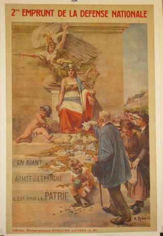 French Bond Poster Linen Ww1 First World War I Wwi Ww1 1916 Robaudi