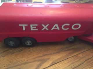 1950’s Buddy L Texaco Gas Oil Tanker Truck & Trailer Pressed Steel Toy 2