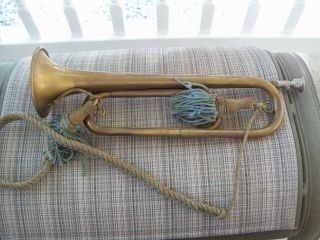World War 1 Rudolph Wurlitzer Co.  Brass Bugle W/tassell