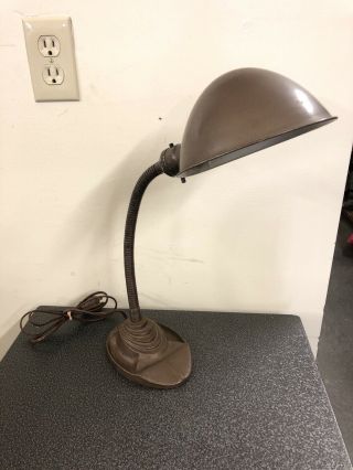 Vintage Industrial Steampunk Cast Iron Gooseneck Lamp Work Light Desk Lamp