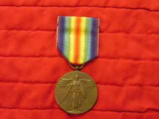 Wwi Victory Medal Full Wrap Brooch In Pristine