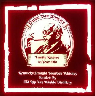 Pappy Van Winkle Whiskey Led Sign Personalized,  Home Bar Pub Sign,  Lighted Sign