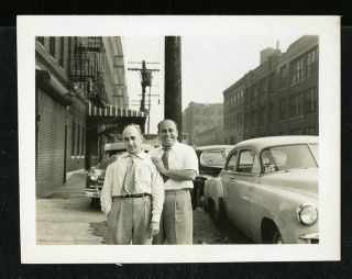 Vintage Photo York City Street Scene Cars Businesses Fire Escape