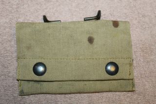 Scarce Ww1 U.  S.  Army First Aid Canvas Gun Belt Pouch,  1918 D.  W/blood Stains