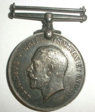 1914 - 1918 World War I Silver Medal King George V J - 5150 Pte M Rubin R.  Fus
