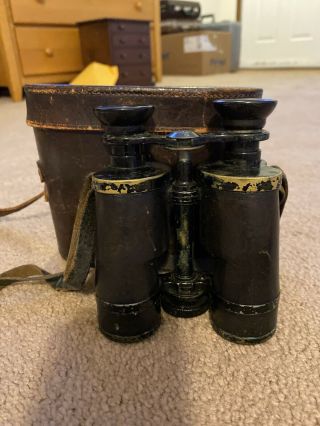 C.  P.  Goerz Berlin Trieder Binoculars 6x Early 1900s With Case