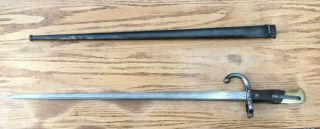 Model 1874 French Gras Rifle Bayonet With Scabbard -