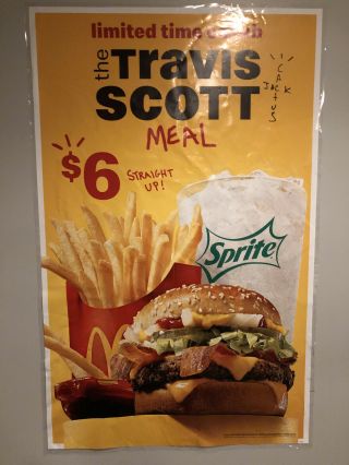 Travis Scott Mcdonalds Poster (authentic)