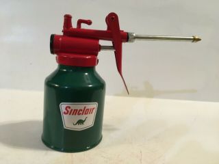 Sinclair Vintage Trigger Pump Oil Can Gasoline Station Gas Garage Motor Usa Car