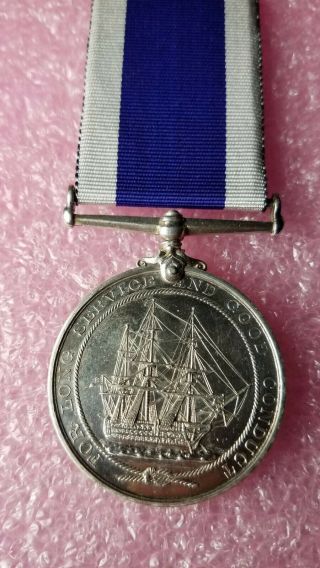 WWI Royal Navy Service Medal WORLD WAR HMS FORESIGHT S.  C.  Pope 345340 2